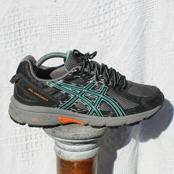 Asics Gel Venture 6 Running Athletic Sneaker Grey Mint T7G6Q 9w - Picture 3 of 10